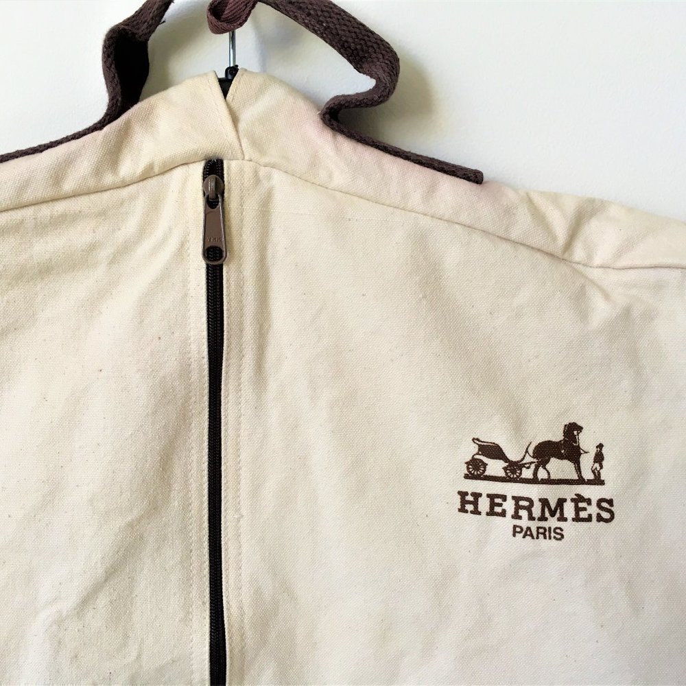 Hermes Garment Bag in Heavy Canvas